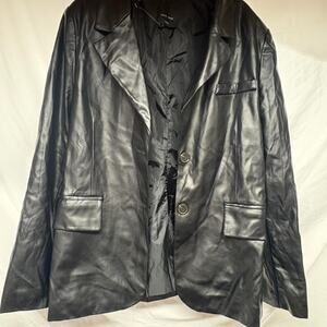 Nwot love treeblack faux leather jacket